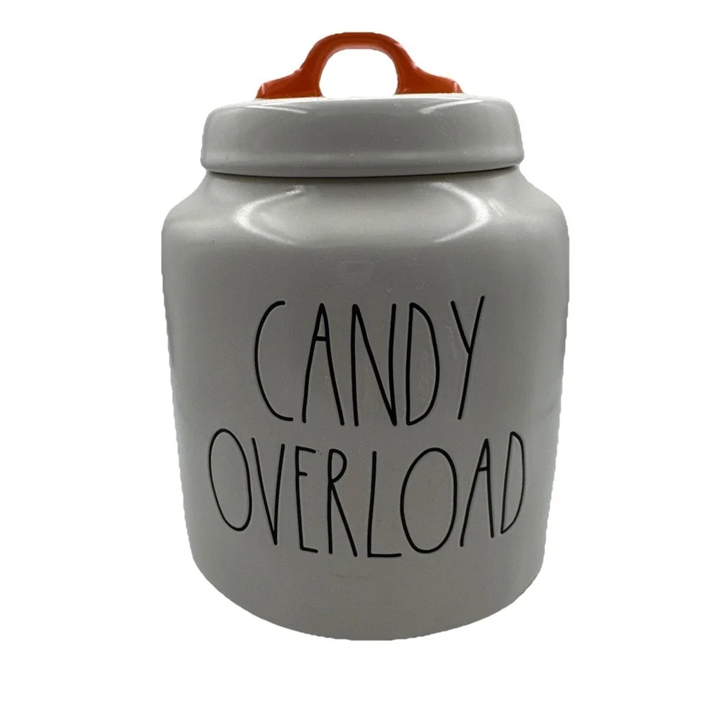 Rae Dunn Halloween CANDY OVERLOAD Canister Candy‎ Cookie Jar 2020